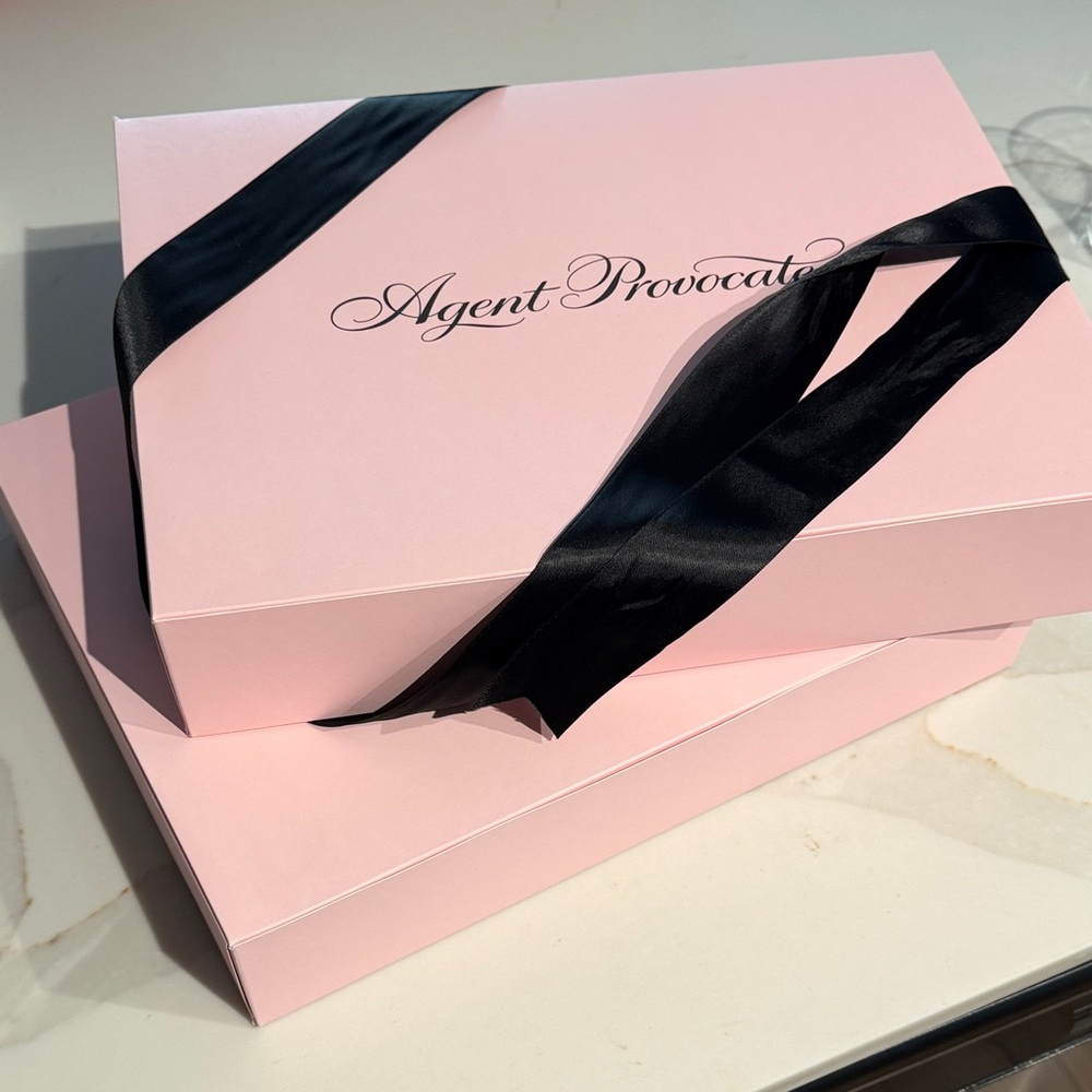 Agent Provocateur Pink Box with Black Ribbon